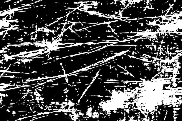 sucio, áspero, desgastado, desgastado, superpuesto, rayado y salpica, textura en blanco y negro