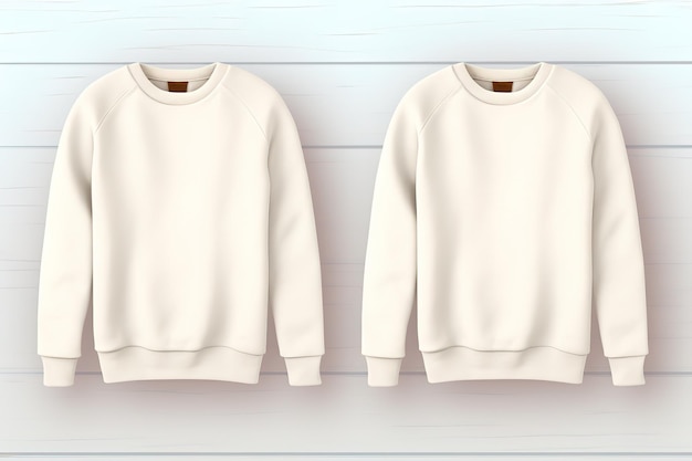 Sudadera con capucha de gran tamaño en blanco maqueta 3d renderizado ilustración 3d