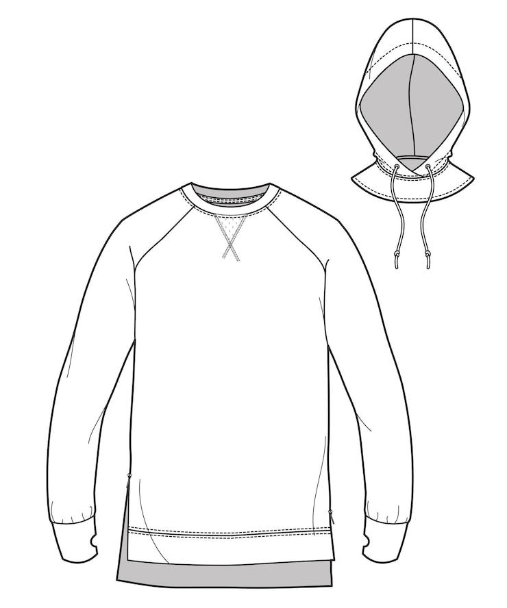 Vector sudadera con capucha