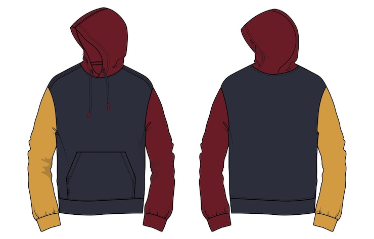 Vector la sudadera es una sudadera con capucha que es hecha por una compañía