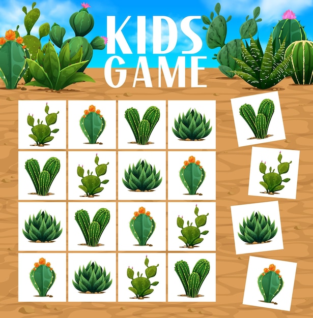 Sudoku juego suculentas de cactus espinoso mexicano