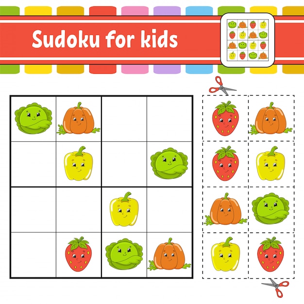 Sudoku niños | Vector Premium