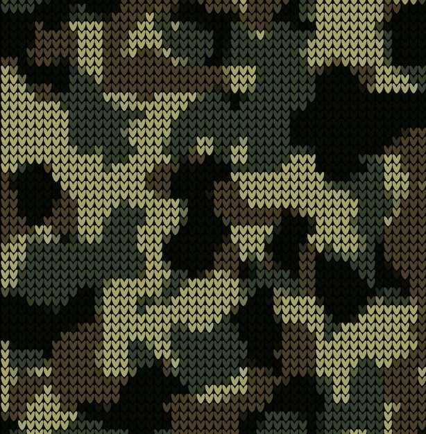 suéter de camuflaje de diseño vectorial de punto