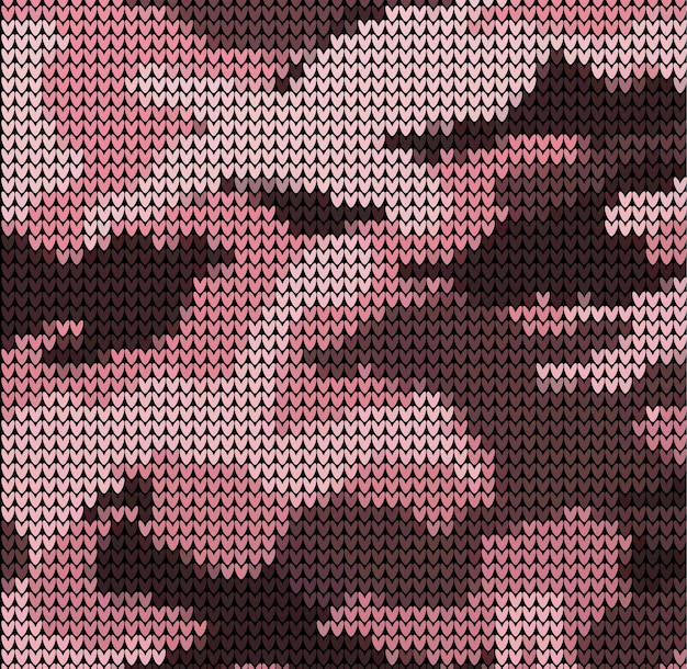 suéter de camuflaje de diseño vectorial de punto