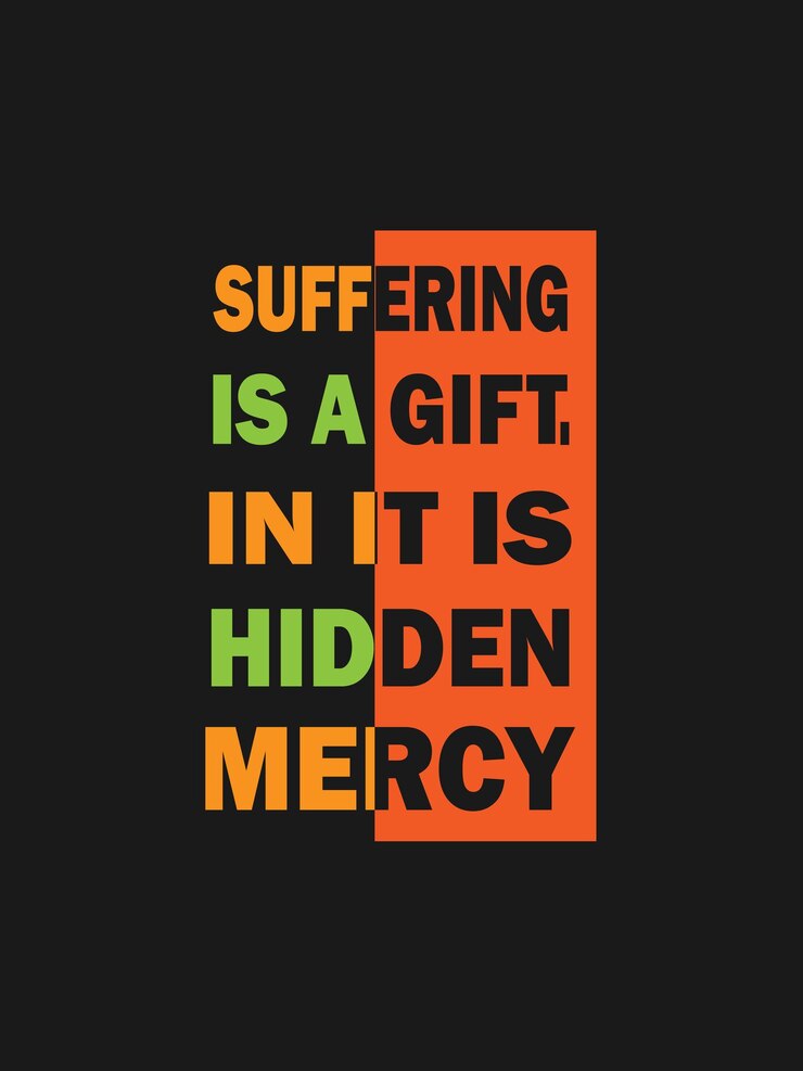 El sufrimiento es un regalo en el diseño de camisetas con citas islámicas de misericordia oculta