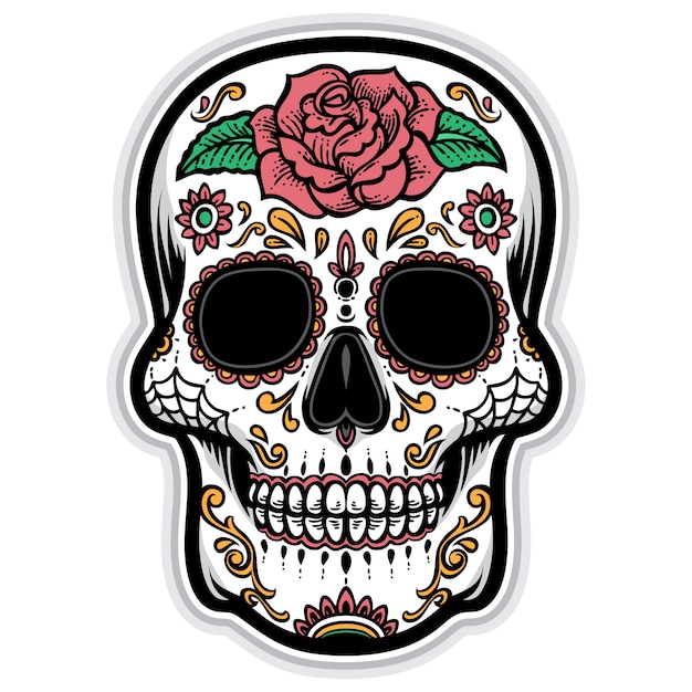 Vector sugarskull vector logo