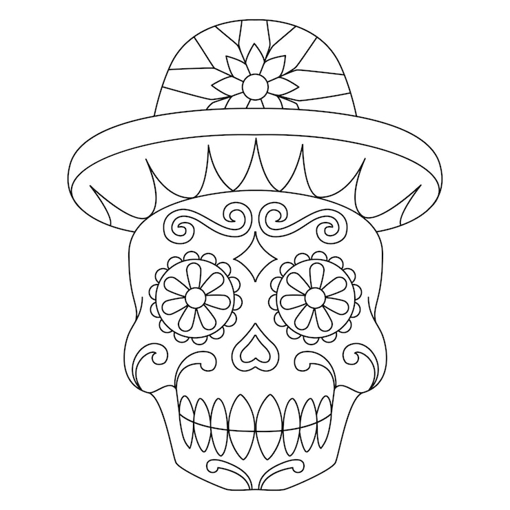 Vector sugere la versión del cráneo en 7 colores