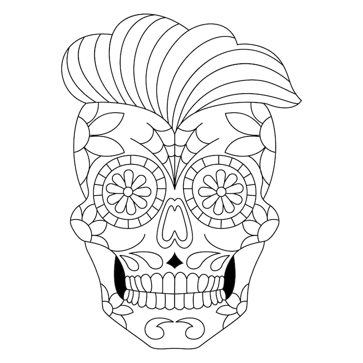 Vector sugerencia de la versión de cráneo 10 colores