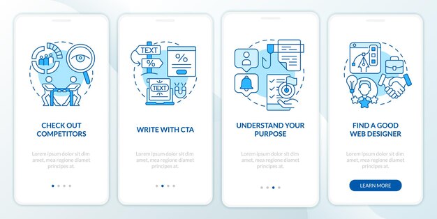 Sugerencias para crear un sitio web en la pantalla azul de la aplicación móvil incorporada