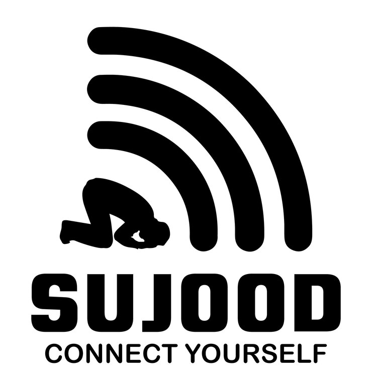 Vector sujood conéctate. cartel islámico