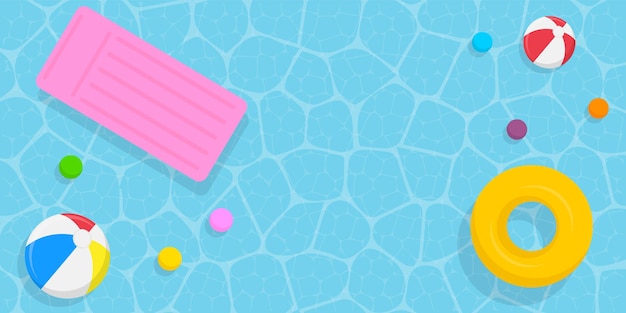 Sumérgete en la diversión de la piscina de verano con flotadores de colores brillantes y bolas de playa animadas para todos