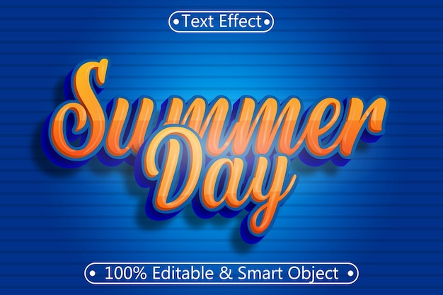 Summer Days Editable Text Effect 3 Dimension Relieve Estilo moderno