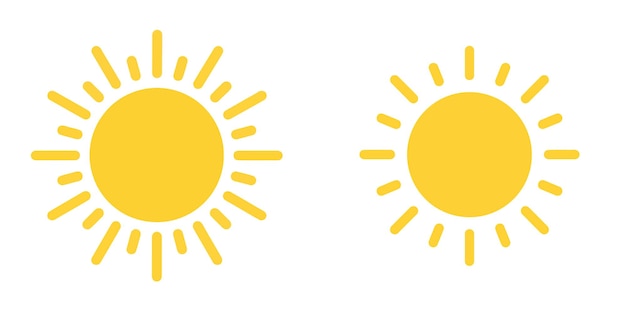 Sun Icons Sunny Weather and Summer Vibes