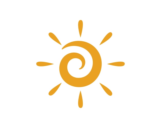 Vector sun ilustración logo vector icono plantilla