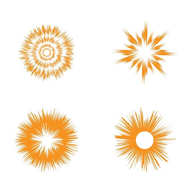 Sun ilustración logo vector icono plantilla