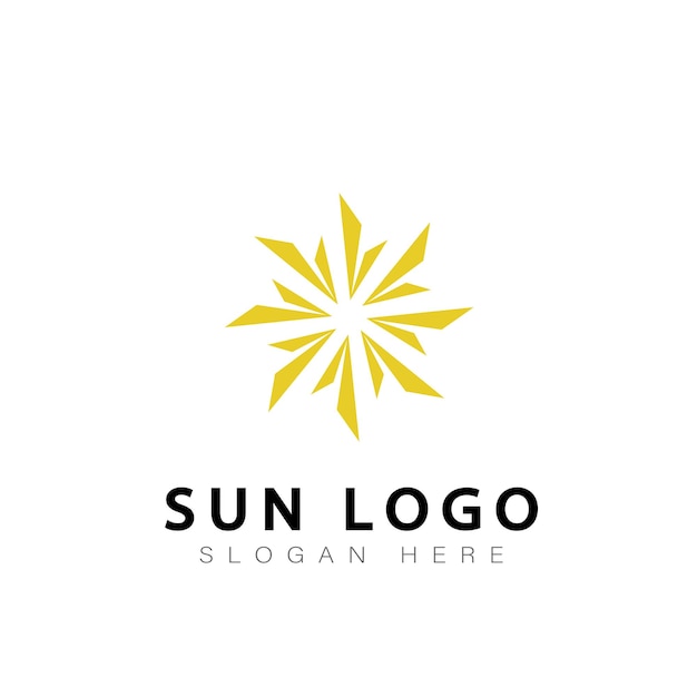 Sun logogo vector diseño símbolo icono moderno