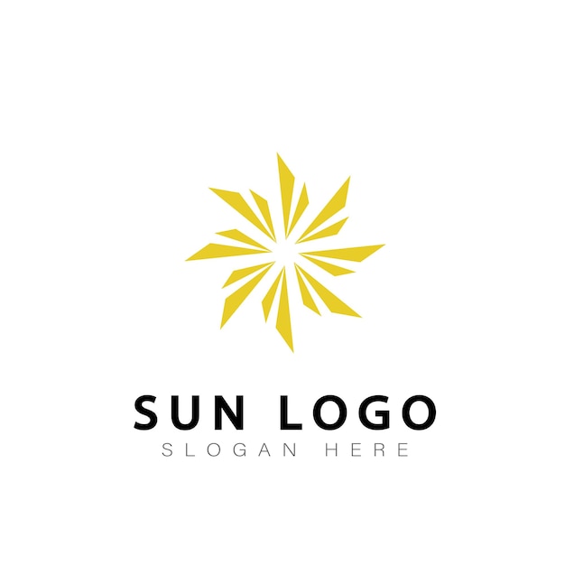 Sun logogo vector diseño símbolo icono moderno