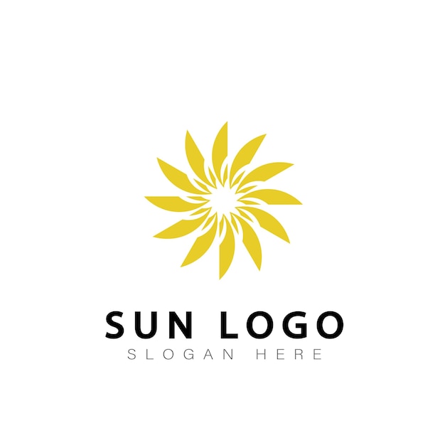 Sun logogo vector diseño símbolo icono moderno