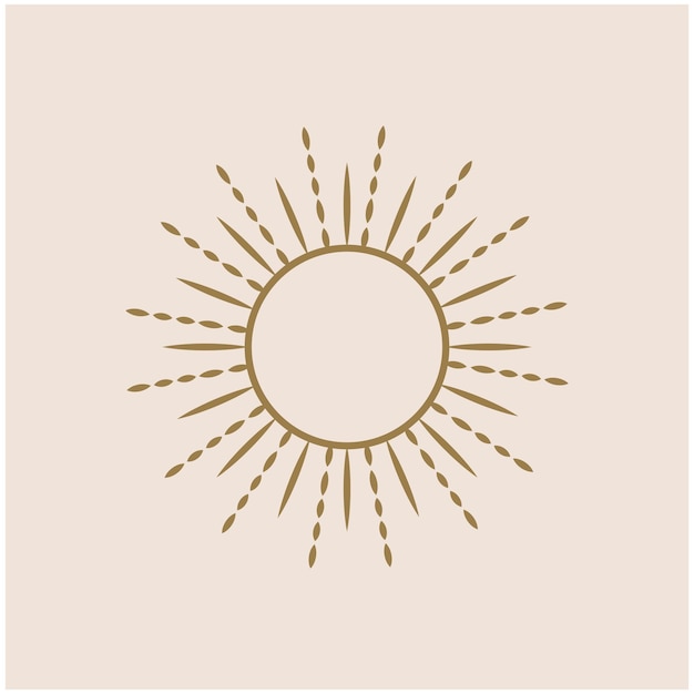 Vector sunbright sol sol icono vector diseño plano