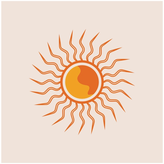 Sunbright sol sol icono vector diseño plano