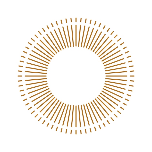 Sunburst Abstracto Elemento decorativo Ilustración vectorial