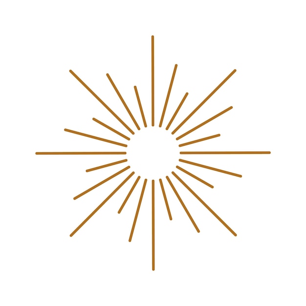 Sunburst Abstracto Elemento decorativo Ilustración vectorial