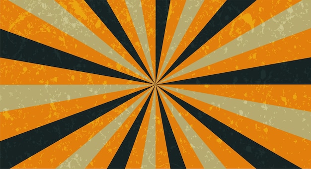Sunburst o sol estallido fondo retro rayas de rayos
