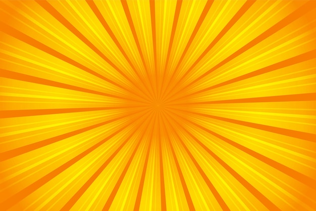 Sunburst patrón amarillo rayos fondo de verano. ilustración vectorial