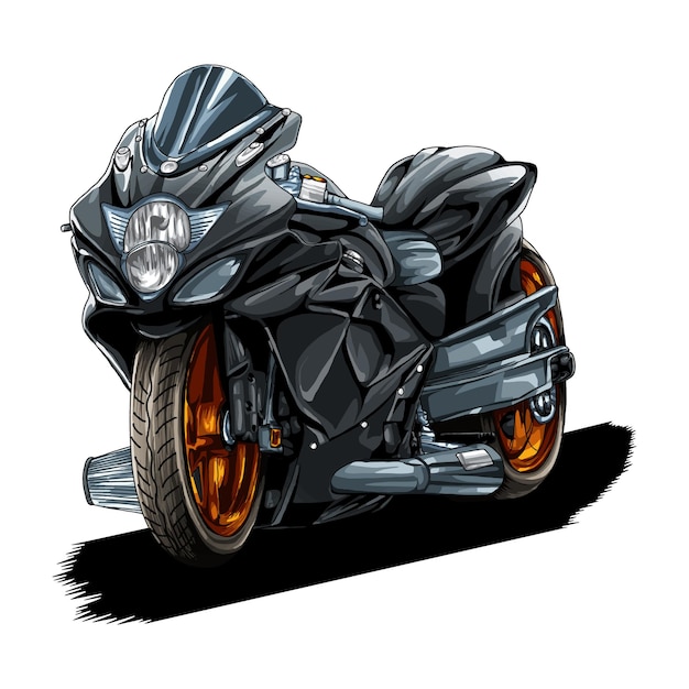 Vector super bike. motocicleta deportiva aislada sobre fondo blanco. ilustración vectorial.