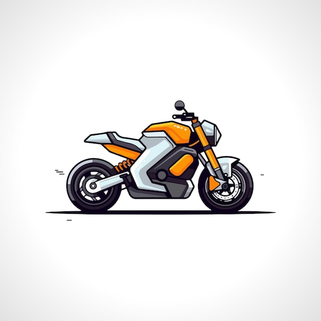 Super Bike Vector Ilustración Heavy Bike Vector Diseño Logotipo Bicicleta