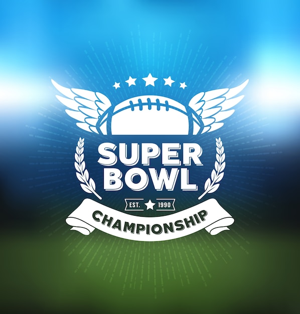 Vector super bowl championship logo sport