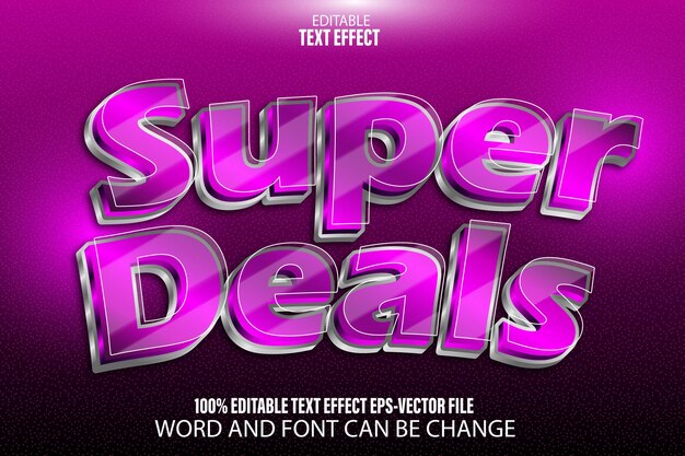 Super Deals Efecto de texto editable Estilo de gradiente plano