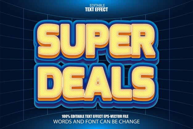 Super Deals Efecto de texto editable Estilo moderno