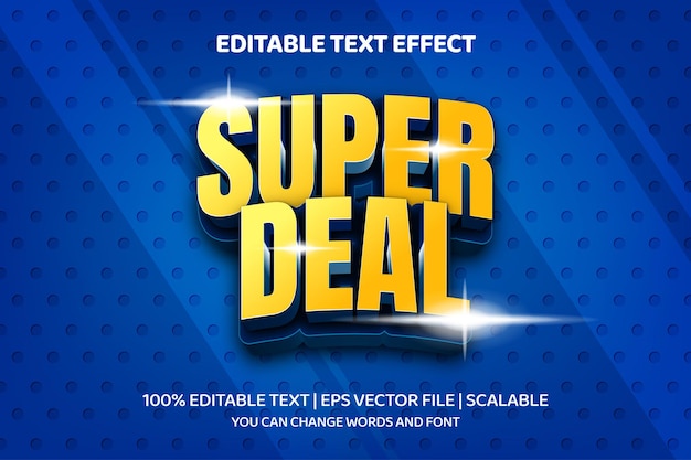 Super oferta efecto de estilo de texto 3d