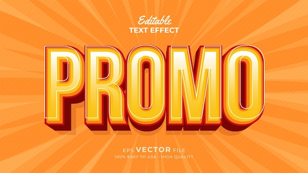 Súper promoción para efecto de texto editable premium de tipografía de gran venta