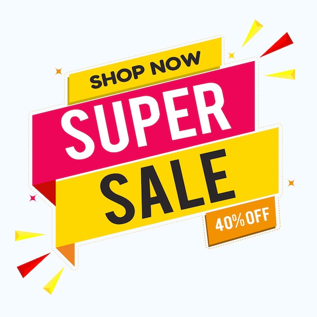 Vector super sale banner design