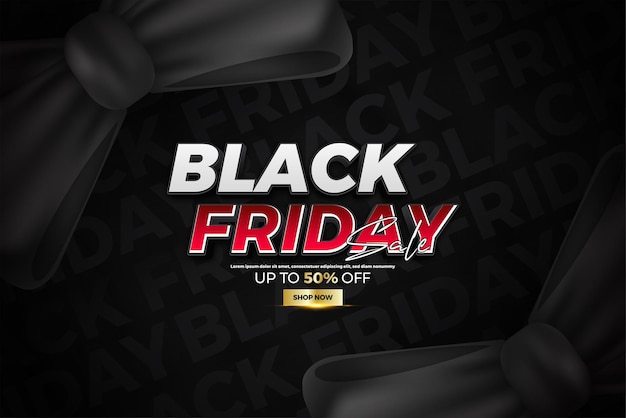 Super venta de black friday. cajas de regalo negras realistas. vector premium