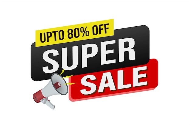 Super venta cartel banner diseño gráfico icono logotipo signo símbolo sitio web de redes sociales cupón