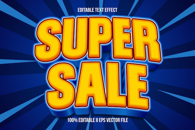 Super venta Efecto de texto editable Estilo de gradiente de relieve 3D