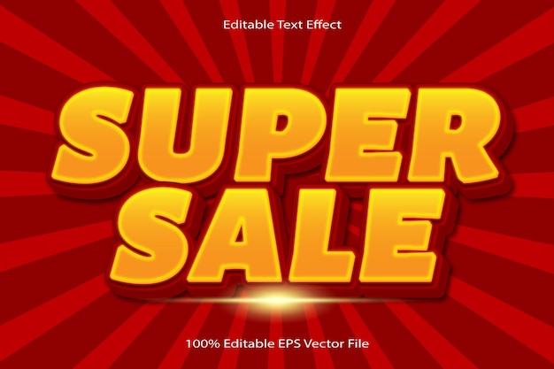 Super Venta Efecto De Texto Editable Realzar Estilo Degradado De Dibujos Animados