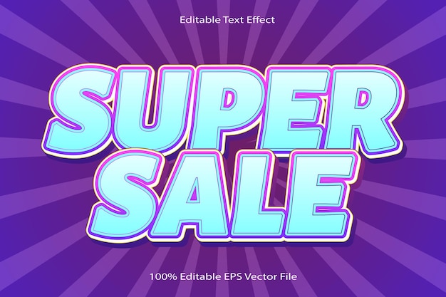 Super Venta Efecto De Texto Editable Realzar Estilo Degradado De Dibujos Animados