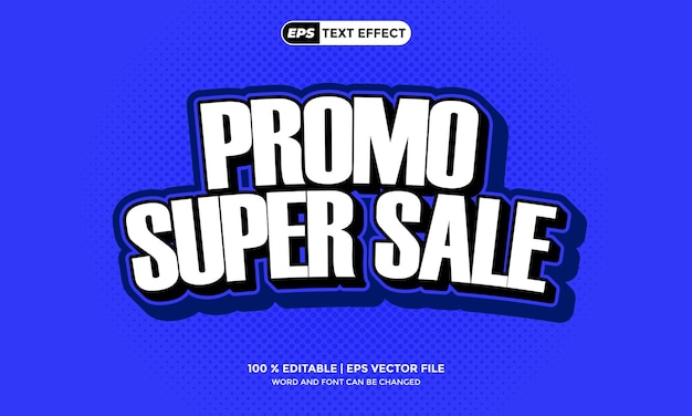 Super venta promocional de texto editable en 3D
