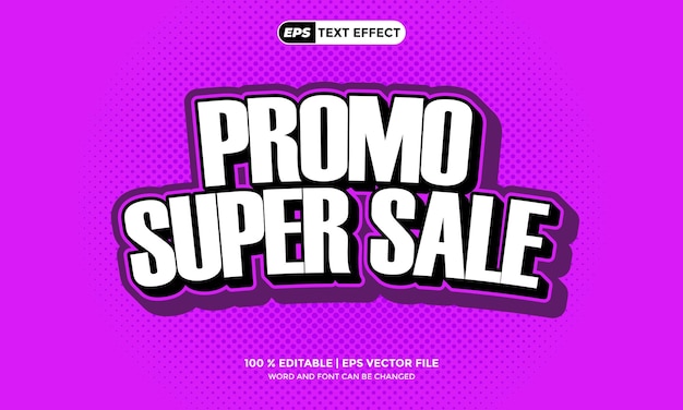 Super venta promocional de texto editable en 3D