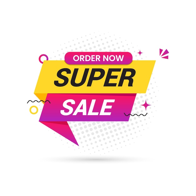 súper venta Vector Ilustración Promoción Gran súper venta