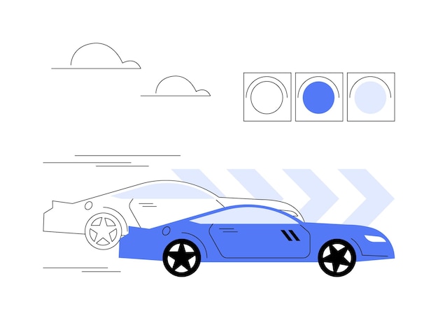 Superando una ilustración vectorial de concepto abstracto rival