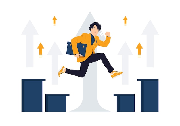 Superar el desafío Motivación profesional Plan de negocios Orientación de mercado lograr objetivos Objetivo Gestión de personal Objetivo con un desafío empresarial de flechas e ilustración del concepto de logro de objetivos
