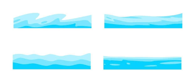 La superficie del agua fluye ondulado océano mar río corriente ondulación ilustración