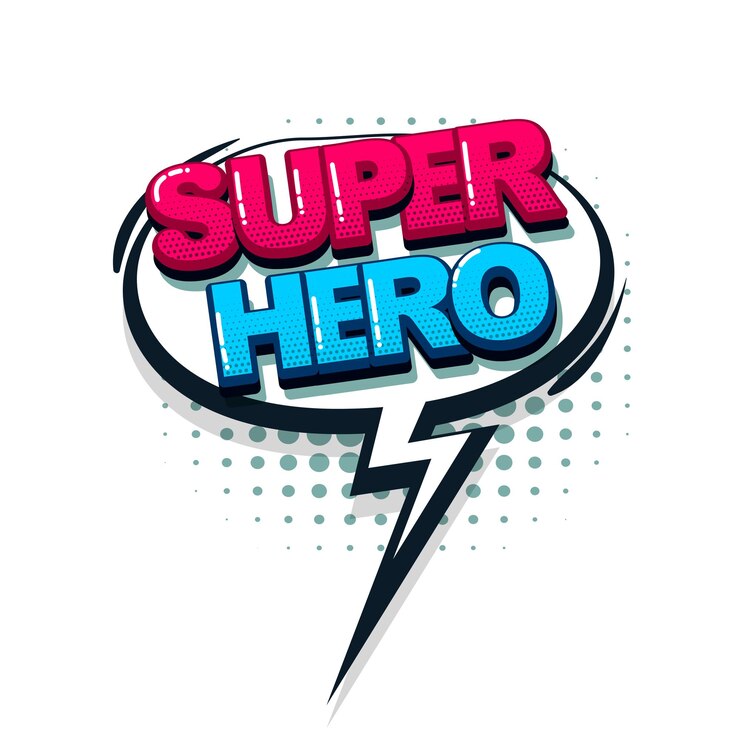 Vector superhéroe colección de texto cómico coloreado efectos de sonido estilo pop art bocadillo de diálogo de vector
