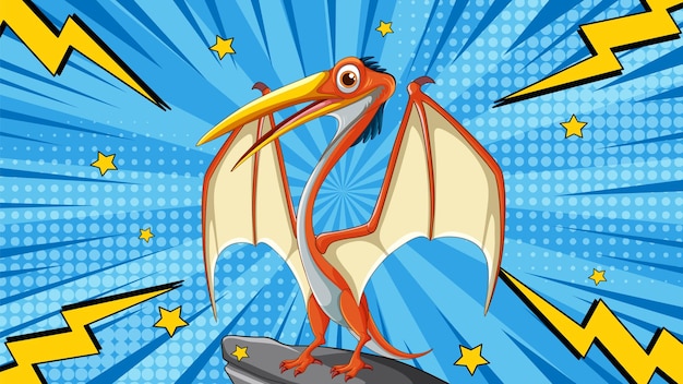 El superhéroe Pterodáctilo en acción