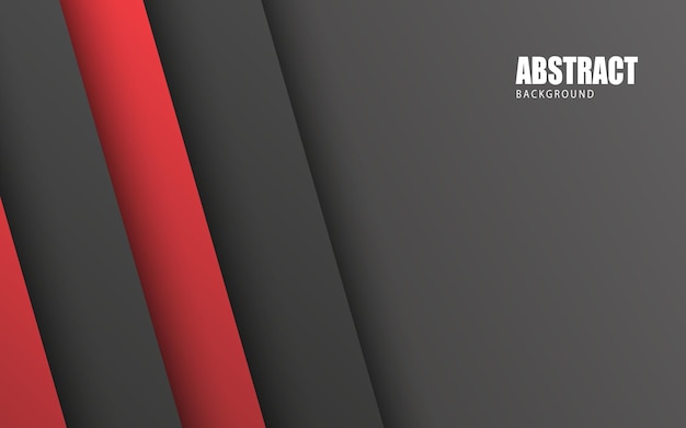 Superposición de capas geométricas de color rojo y negro fondo de banner